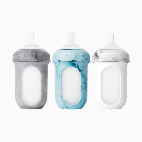 NURSH Silicone Pouch Bottles - Tie Dye, 8 Oz