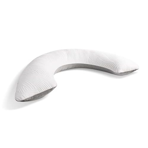 Bedgear Full Body Pillow - U-Shaped Design Ideal for Multiple Sleeping Positions - Provides Cooling and Conforming Support for Pregnant Women - Dual-Sided Washable and Removable Cover - 54" x 15"