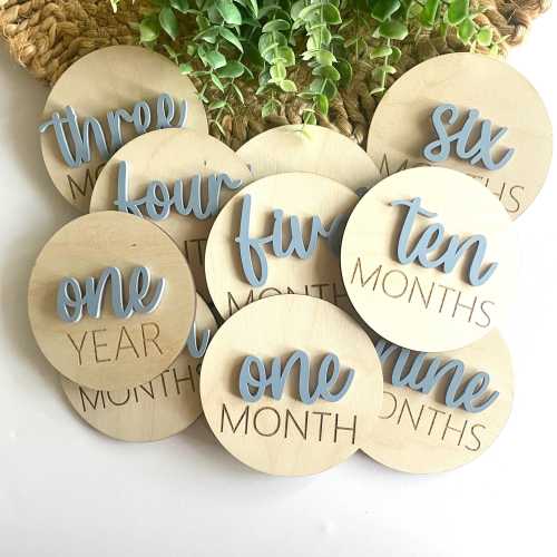 Baby/Newborn Milestone Signs/Marker Cards, Monthly Newborn Photo Signs
