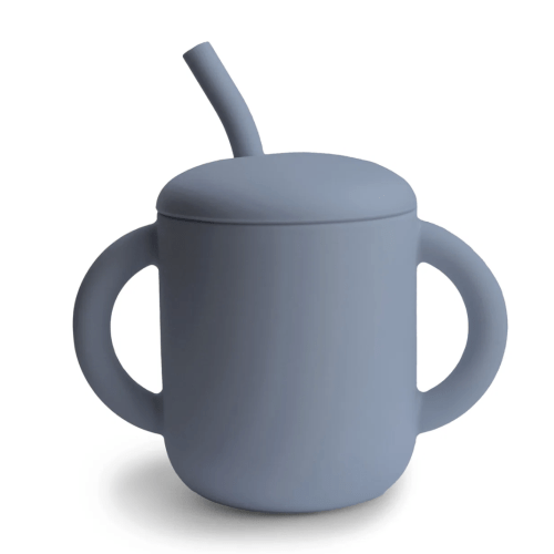 Mushie Baby Silicone Training Cup + Straw