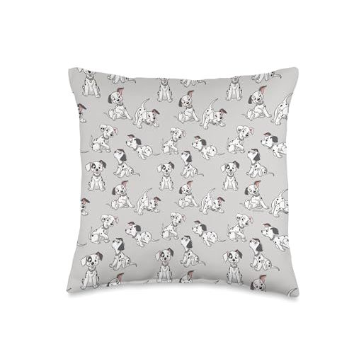 Disney Classic 101 Dalmatians Puppies Soft Grey Throw Pillow