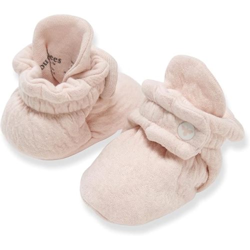 Burt's Bees Baby Unisex 100% Organic Cotton, Adjustable Booties