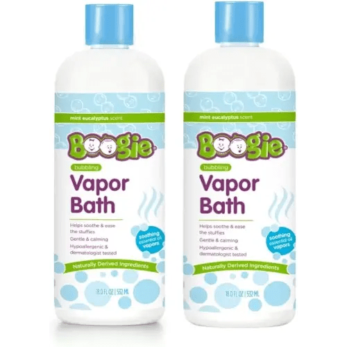 Boogie Kids Botanical Bubble Bath, Soothing Vapor, Made with Plant and Oat Extracts, Natual Essential Oils, Mint Eucalyptus, 18 oz (Pack of 2)