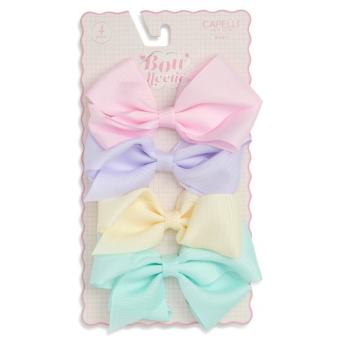Baby 4-Pack Assorted Bows, One Size