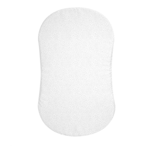 HALO - BassiNest Fitted Sheet 100% Cotton | Pebble - white