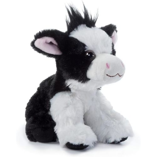 The Petting Zoo Cow Stuffed Animal Plushie, Gifts for Kids, Wild Onez Babiez Farm Animals, Cow Plush Toy 6 inches