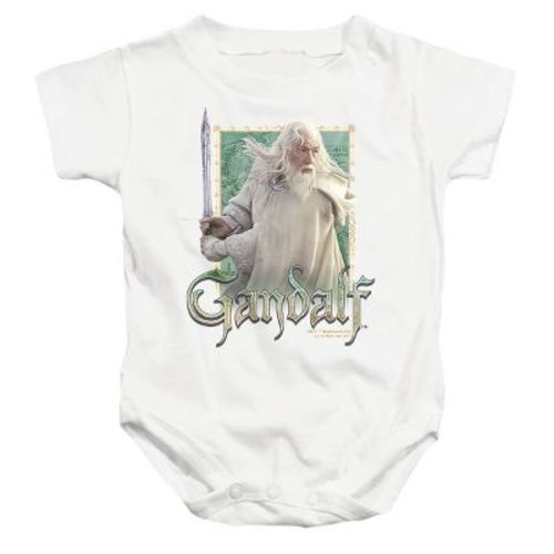 Baby Lord Of The Rings Gandalf Infant Bodysuit White 12 Months