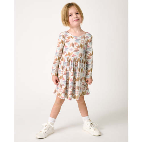 Kaleidoscope Dreams Ribbed Skater Dress | Little Sleepies