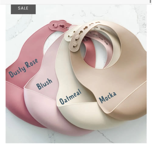 Silicone Baby Bib with pocket