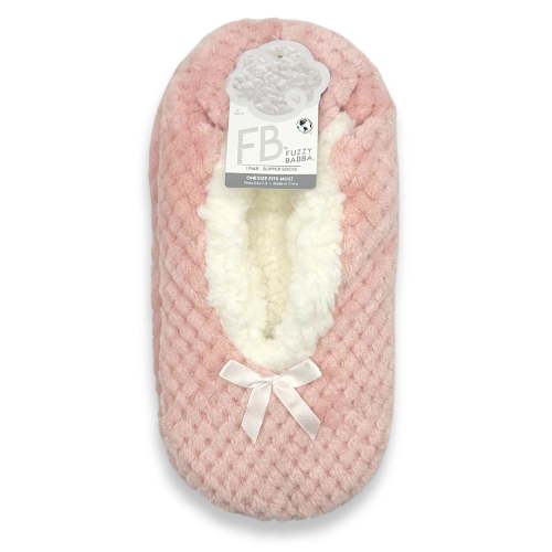Fuzzy Babba Women's Textured Slipper Socks, 1-Pack, One Size