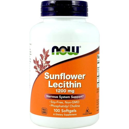 NOW Foods Sunflower Lecithin 1,200 Mg Softgels, 2 Pk