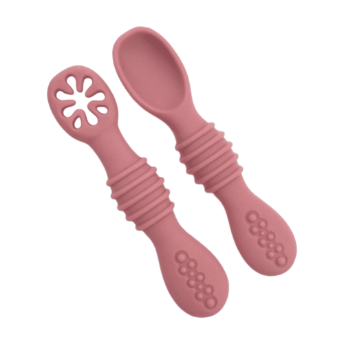 Kaireo Premium Baby Silicone Soft-Tip Training Spoons, Gentle Gum-Friendly Design for Toddlers and Infants, BPA-Free First Stage Feeding Utensil Set with Easy-Grip Handles, Dishwasher Safe