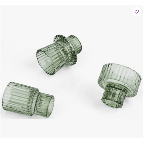 ToccoLeggero Pink Candlestick Holders Set Of 3 Glass Candle Holders For Taper Candles,Pillar Candles And Tealight Candles | Wayfair