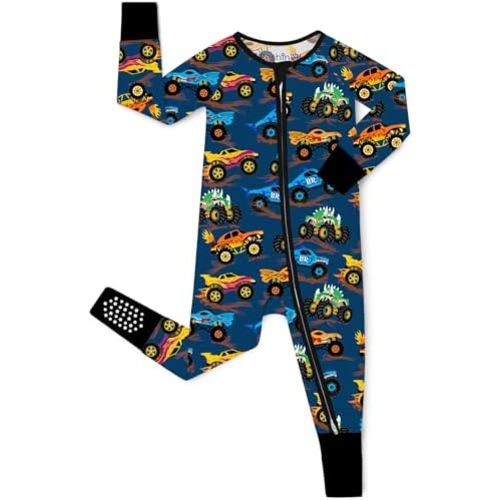 babee Reshinee Bamboo Viscose Baby Convertible Footie Pajama, Sleep & Play Footed Zipper Pajamas for Baby Boys & Girls