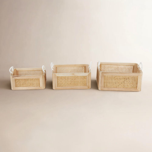 Birch Lane™ Handwoven Rattan Storage Bin & Reviews | Birch Lane
