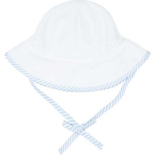 Baby French Terry Sunhat, White - Minnow | Maisonette