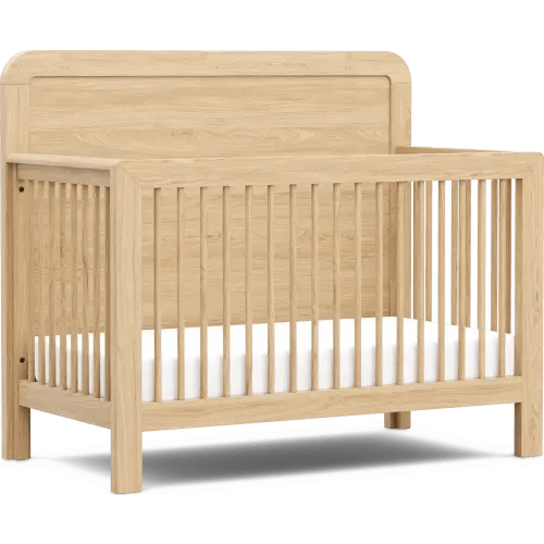 Drew & Jonathan Kids Hidden Hills Light Oak Wood Crib W/Toddler Rail Conversion | Rooms to Go