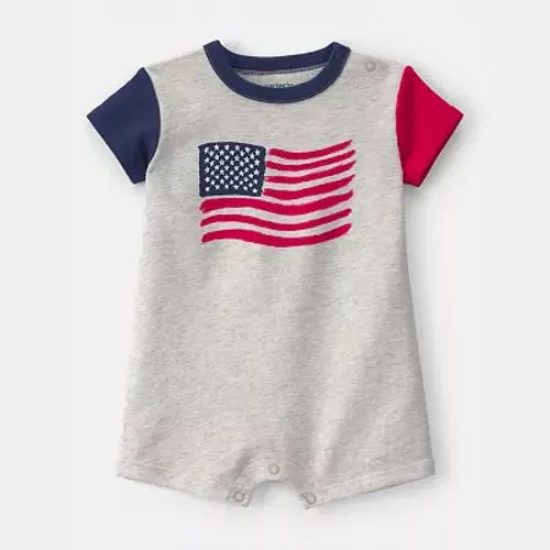 Baby Carter's American Flag Short-Sleeve Romper