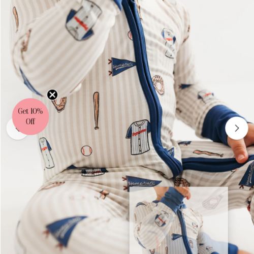 Blue Baseball Zipper Romper – In My Jammers