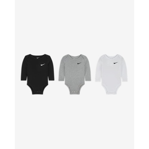 Nike Essentials Baby (0-9M) 3-Pack Long Sleeve Bodysuits. Nike.com