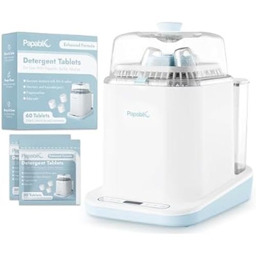 Papablic Bottle Washer Pro & 60Pcs Official Detergent Soap Tablets