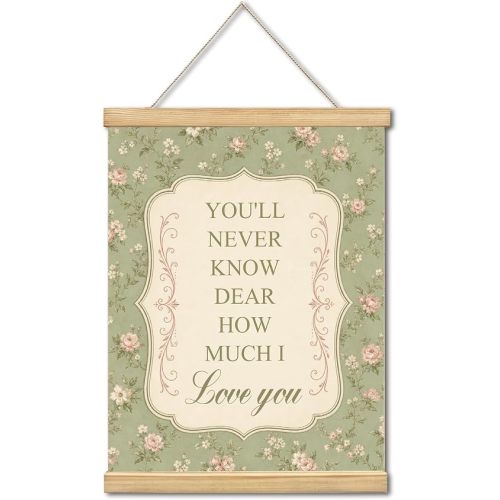 Sage Green Vintage Wildflower Nursery Decor Wall Art, 12x16 Baby Gift