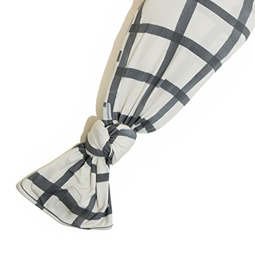 Freshly Picked Swaddle Blanket, One-Size-fits-All, Indigo Windowpane
