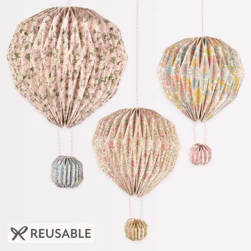 Meri Meri x Liberty Origami Balloon Decorations (x 3)