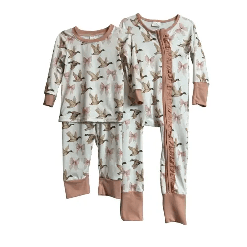 Cozy Hunting Season Long-Sleeve Pajama Set for Girls Duck & Bow - TikTok Shop