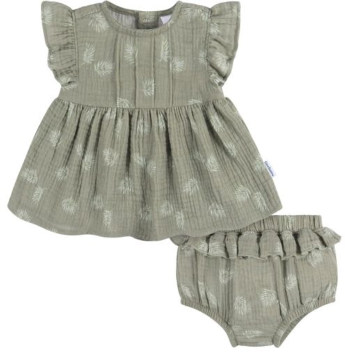 Gerber baby-girls 2 Piece Dress and Diaper Cover Set
