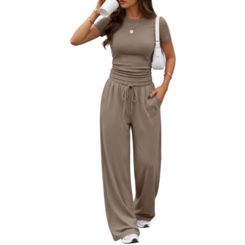 Trendy Queen Women's 2 Piece Matching Summer Lounge Set with Pockets