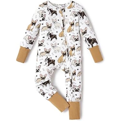 0-3 MONTHS - PATPAT Bamboo Viscose Baby Pajama, Romper N Footie, 0-24 Months