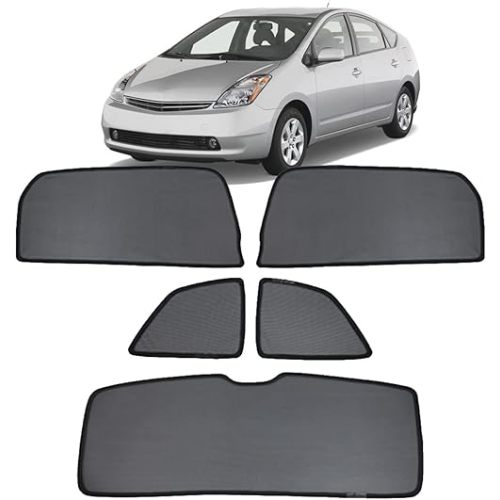 Car Window Shade for Kids Side Window Sun Shade for Prius XW20 2003-2009 Magnetic Curtain Sun UV Protection Covers for Baby Sleeping Auto Accessories,Rear+Triangular+Back-windscreen-5PCS