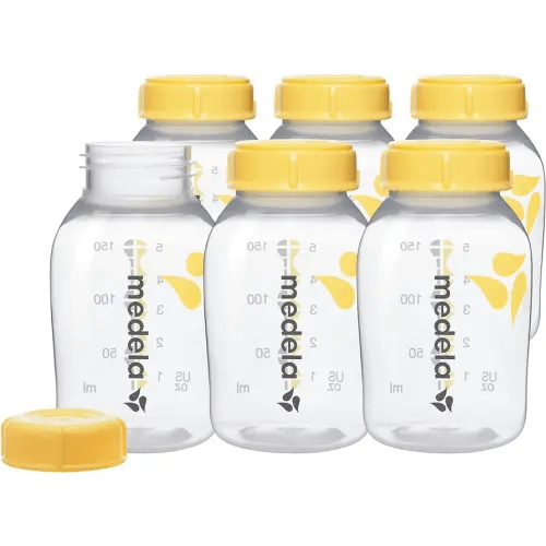 Medela Breast Milk Collection and Storage Bottles, BPA Free, 6 Pack, 5 Ounces, Compatible with Medela Breast Pumps