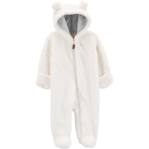 Carter's Baby 0-9 Months Hooded Sherpa Bunting Pram - 3 Months - Vanilla Cream