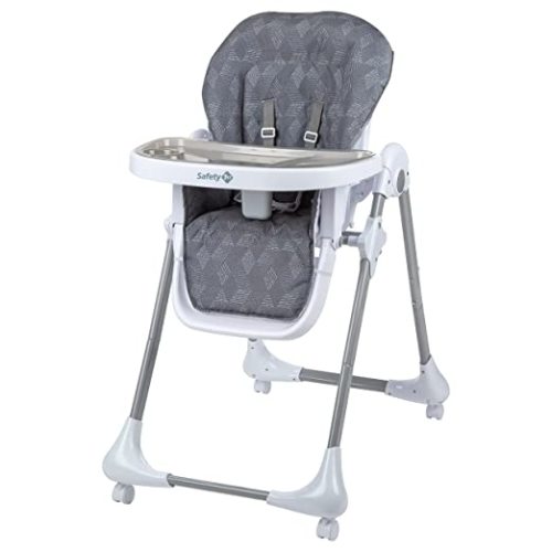 Safety 1st High Chairs for Babies and Toddlers, 3-In-1 Grow and Go with Tray and Adjustable Seat, Monolith