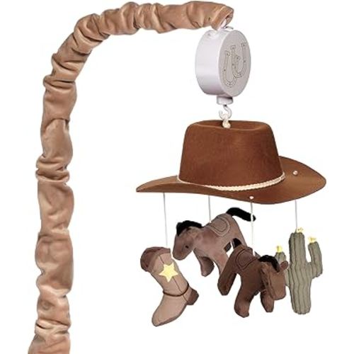 Lambs & Ivy Country Western Cowboy Hat Musical Baby Crib Mobile Soother Toy