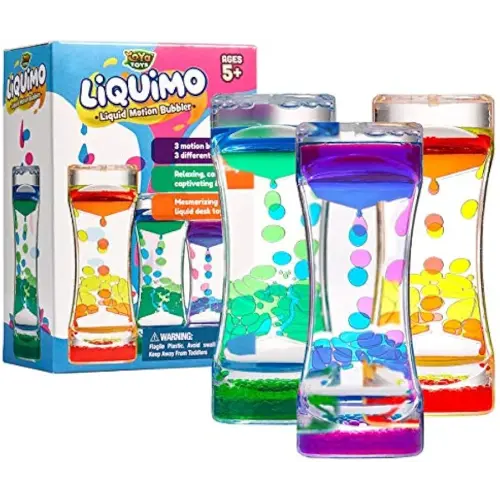 YoYa Toys Liquimo - Calming Liquid Motion Bubbler - 3 Pack - Toys for Kids and Adults - Hourglass Bubbler Timer - Handheld Game - Toys for Autistic Children
