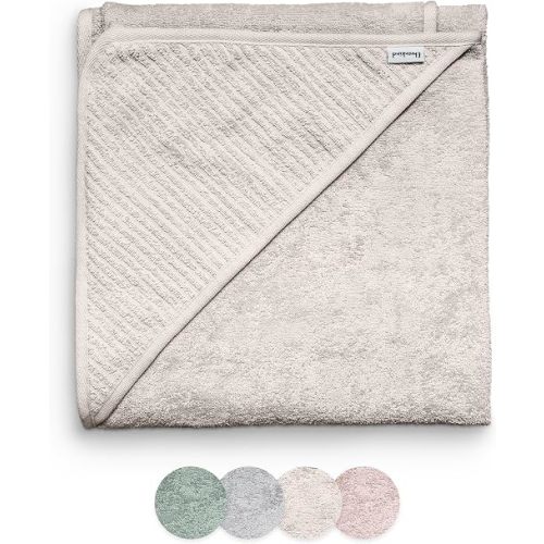 Ehrenkind® Hooded Towel, Baby Towel with Hood Made of Cuddly Soft Organic Cotton, Bath Towel in 100 x 100 cm, Beige, Bath Towel Children, Baby First Equipment Newborn or Baby Gift