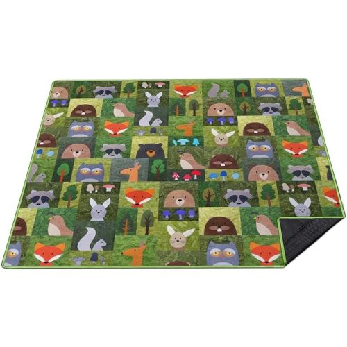 Supfitness Extra Large Picnic Blankets Waterproof Foldable (80 "x 80") Beach Blanket Waterproof Sandproof,3-Layer Thicking Mat Outdoor Packable Camping Blanket