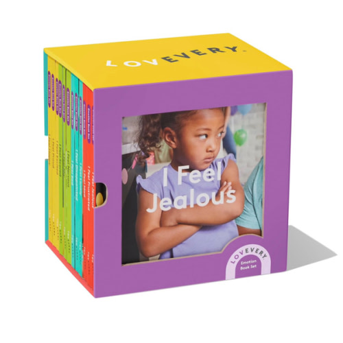 The Emotion Book Set, 12 Books ( Happy, Proud, Excited, Scared, Shy, Nervous, Sad, Disappointed, Lonely, Mad, Frustrated, Jealous) by Lovevery