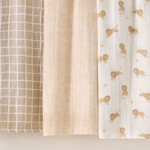 Neutral Safari Organic Cotton Swaddle Set