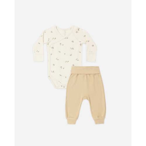 Side Snap Bodysuit + Pant Set Pears – Quincy Mae