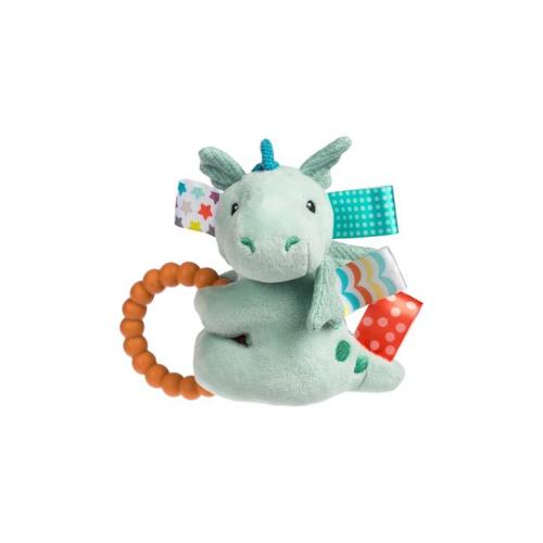 Mary Meyer Taggies Drax Dragon Teether Rattle 0 Months BPA PVC Phthalate Safe - Green