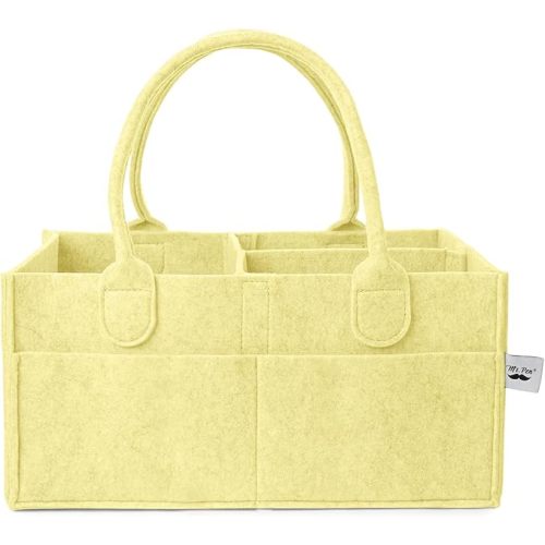 Mr. Pen- Baby Diaper Caddy Organizer, Lemon Glow, Baby Caddy Organizer with Handle, Compact Size, Collapsible & Portable