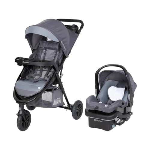 Baby Trend Passport Seasons Baby Stroller & EZ-Lift Car Seat, Journey Black | Adjustable Canopy, Storage Basket & Cup Holders, Lightweight & Foldable Travel System for Toddlers & Infants
