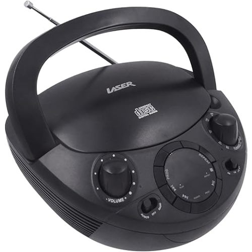 Laser Portable Boombox CD Player AM/FM Stereo Radio Music Display AUX