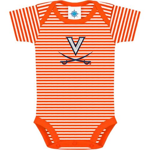 College Baby NCAA Infant Striped Bodysuit Short Sleeve - Unisex, (0-12 Mos)