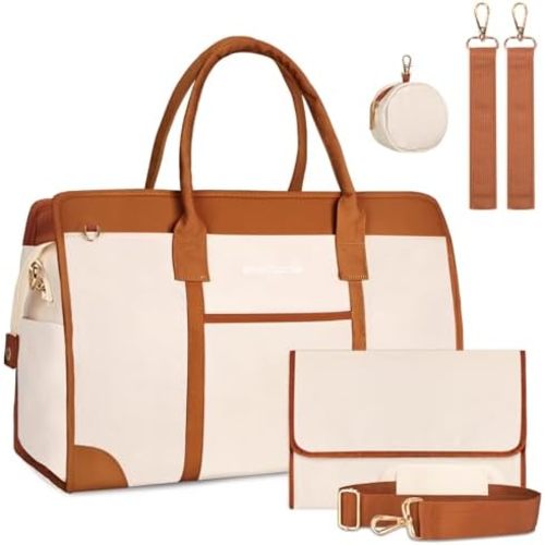 Diaper Bag Tote for Women, Diaper Bag Tote with Changing Pad, Large Capacity Mommy Bag for Hospital and Weekender