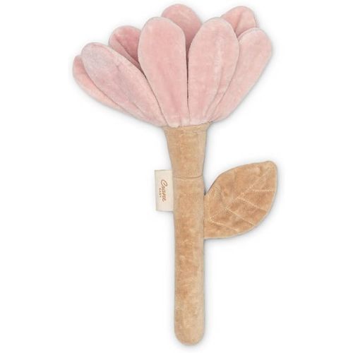 Crane Baby Violet Floral Plush Baby Rattle Toy, Baby Girl Rattle, Soft Flower Infant Handheld Toy, Gentle Sound Sensory For Babies, Newborn Gift, Nursery Keepsake, Lightweight & Easy Grip